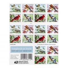 SONGBIRDS IN SNOW Booklet of 20 Forever Stamps MNH #5129b