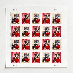 USPS 2023 Adorable Kitten Puppy Love Stamps Collection of 100 MNH Pane