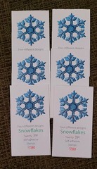 U.S. Stamp Booklet BK303, 39c Snowflakes, MNH (Lot of 6)