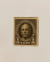 US Scott #551 half cent Single stamp brown Nathan Hale 1920 OG-NH J112