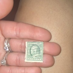US 1 Cent Green Stamp Single Historical Figures Used United States