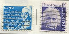 USA – 1966-1972 Prominent Americans #5 – Franklin and Einstein