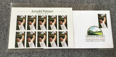 US SCOTT 5455 SHEET OF 20 ARNOLD PALMER FOREVER STAMPS WITH 2 STAMPED ENVELOPES
