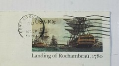 USPS Postcard 10 Cent ~ Landing of Rochambeau 1780 – Posted 1980