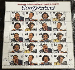 US 1996 SC 3100-3103 29c American Music Series Songwriters Sheet of 20 MNH