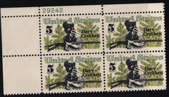 1967 5c Davy Crockett Block of Four Scott #1330 ST249
