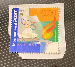 (3) Australia INTERNATIONAL POST $3.90 Postage Stamps Used on Paper NOT Canceled