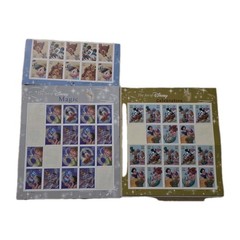 Three Partial Sheets The Art of Disney FRIENDSHIP 37¢ US Postage Stamp