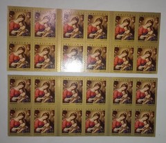 Two x 20 = 40 of MADONNA & CHILD 44¢ US Christmas Stamps by Sassoferrato 4424a