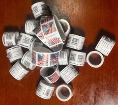10 Rolls of 100 USPS -1000pcs Stamps New Sealed, Free Shipping