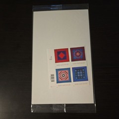 3524-27 Amish Quilts. 34c plate block of 4.