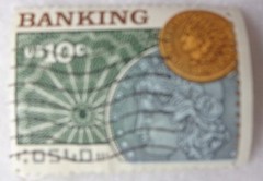 10 Cents Banking US Postage Stamp