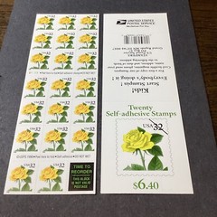 SCOTT#3049-Booklet Pane Of 20 Stamps-Yellow Roses-MNH-1995-US