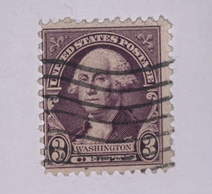 Rare 1932 US 3 Cent George Washington Stamp | Purple / Violet