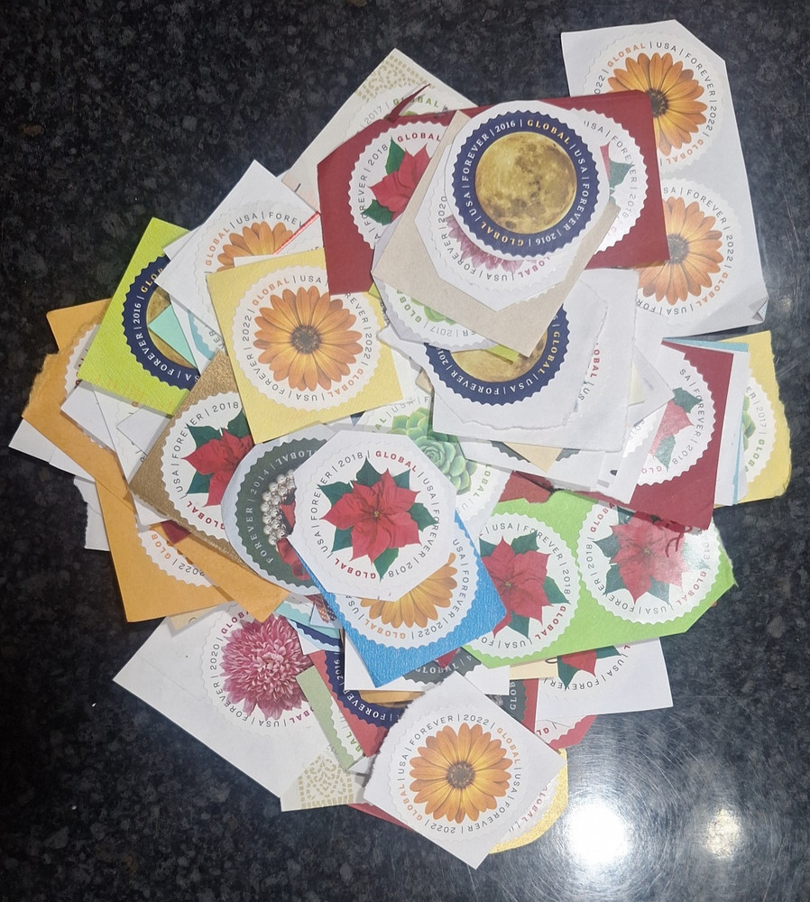 Lot Of 100 x USA Global Forever Postage Unfranked Stamps