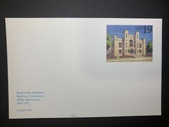 US #UX160 1991, Postal card, 19c Wadsworth Atheneum, Hartford Unused
