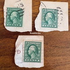 USPS Post Stamp Lot Of 12 Green George Washington Benjamin Franklin Balboa