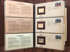 Golden Replicas Of United States Stamps. Elizabeth Bonney. US Stamp Album.