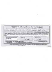 How To Get «FREE» 1st-CLASS Stamps – «FOREVER»