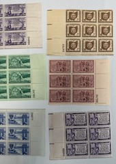 1952 US Commemorative Plate Block Collection MNH Scott 1012-1020-1026-103