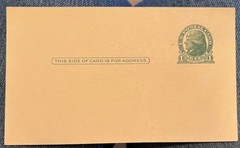 1-cent Thomas Jefferson postal card UX27 Mint Unhinged