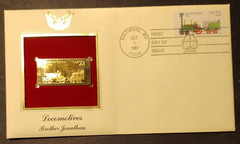 Locomotives 1987 FIRST DAY ISSUE 22 CENT STAMP GOLD Baltimore, MD