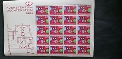 Postage stamps. Liechtenstein. 1961 EUROPA Stamp.