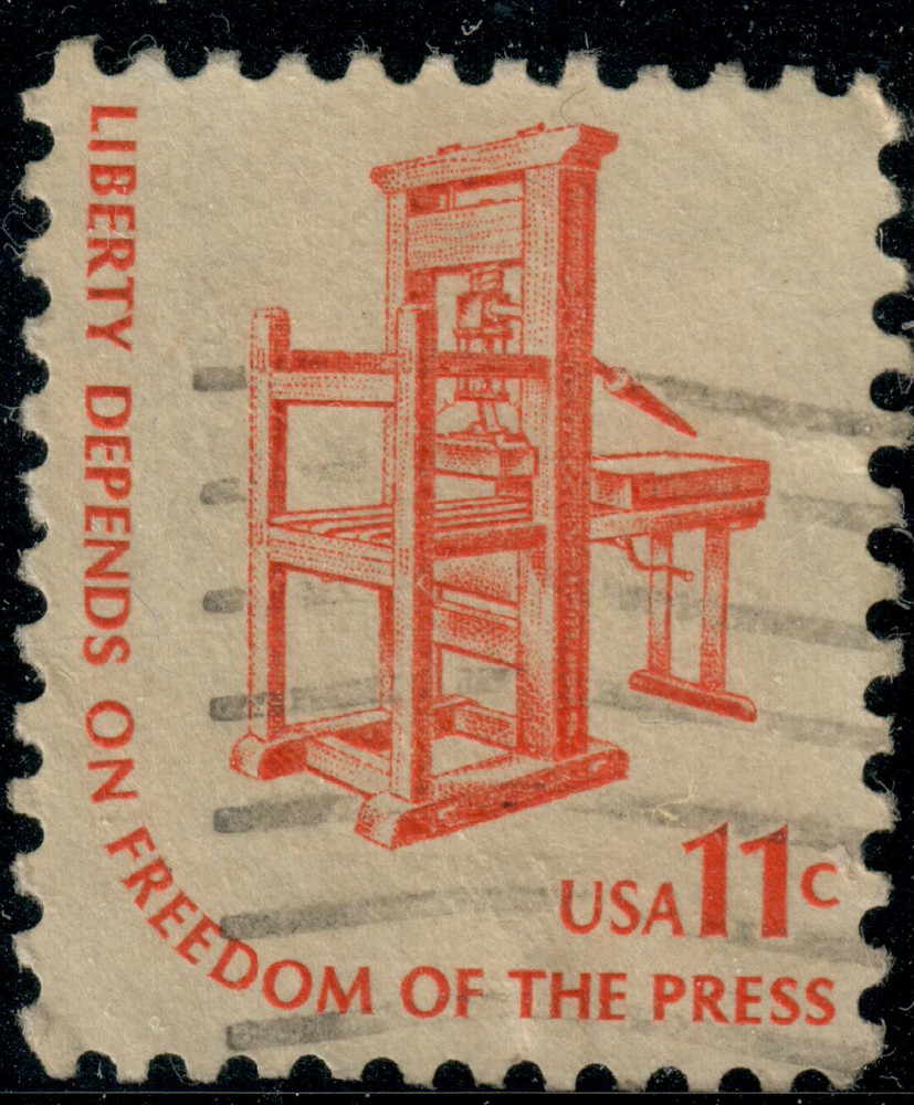 USA – 1975 – Americana Issue – Printing Press – 11¢ – #3522
