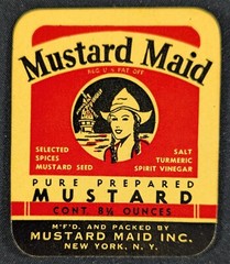 Vintage Mustard Maid New York Milkmaid Windmill Farm Poster Stamp