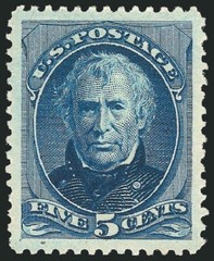 US 5 cent Deep Blue Very Rare Stamp Scott 204 1880