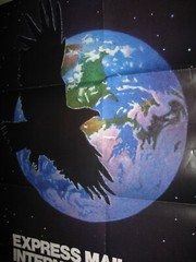 U S Stamp POSTER EXPRESS MAIL INTERNATIONAL SERVICE,1987, 24″ x 36″, ORIGINAL