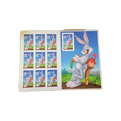 USA 32 Cent Bugs Bunny Postage Stamps, Full Sheet of 10
