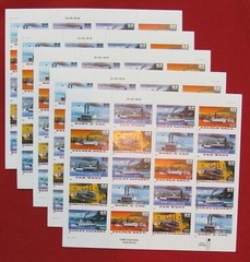 Three Sheets x 20 = 60 of RIVERBOATS / STEAM BOATS 32¢ US Stamps USA # 3091-3095
