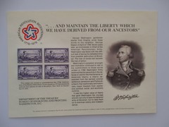 BUREAU OF ENGRAVING & PRINTING – battle of brooklyn STAMP LOT OF 4 SHEETS