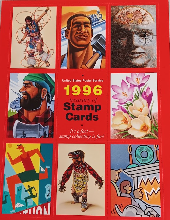 1996 USPS Stamp cards booklet. Fold out booklet.