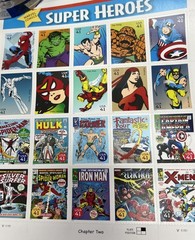 United States 41¢ Marvel Comics Super Heroes Postage Stamp #4159 4Panes Uncut