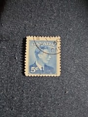Canada Postage Stamp George VI 5c Blue