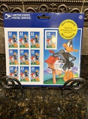US POSTAGE STAMPS CELLOPHANE SHEET OF 10 «DAFFY DUCK» .33 CENT