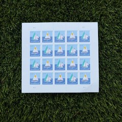 Four Sheets x 20 = 80 Assorted of Mixed Designs US Postage Stamps