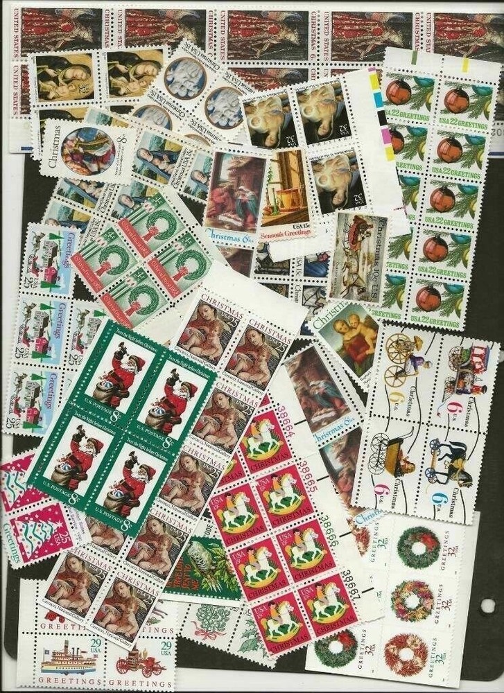 United States Postage Christmas Stamps Mixed Denominations $10.00 Face Value