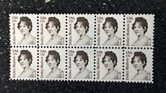 1980USA #1822 15c Dolley Madison – Block of 10 Mint postage