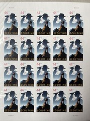 FULL PANE OF 20 SCOUTING STAMPS 44 CENT FV $8.80 US Postage Stamps