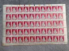 1990 US SCOTT 2515 PANE OF 50 GREETINGS Tree STAMPS 25 CENT FACE MNH