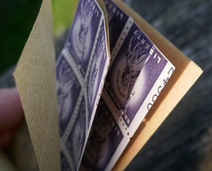 Complete Book of 24 (3 Cent) Liberty Purple Stamps – Great Condition