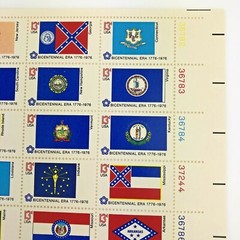 US SCOTT# 1633 – 1682 MNH BICENTENNIAL 50 STATE FLAGS STAMPS FULL SHEET 50 13c