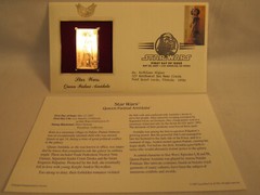 Queen Padme Amidala Star Wars Disney 22KT Gold Stamp 1st Day USPS