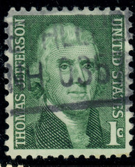 USA – 1968 – Prominent Americans – Thomas Jefferson – 1¢ – #2709