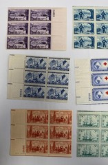 1954 US Commemorative Plate Block Collection MNH Military History