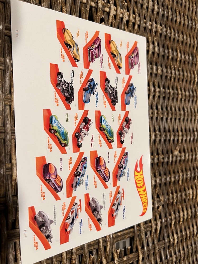20 Hot wheels Forever Stamps