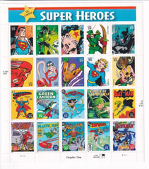 U.S.: Sc #4084, 39c DC Comics Super Heroes, Sheet of 20, MNH (4084)